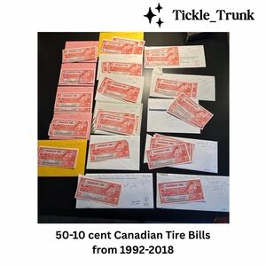 50 - 10 cent Canadian Tire Bills Collection